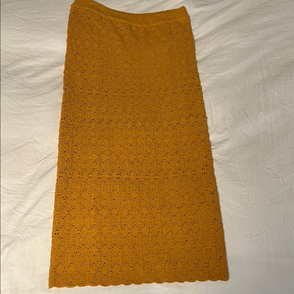 Zara Crochet Midi Skirt